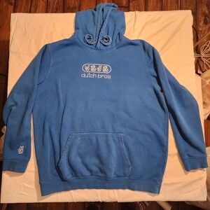 Dutch Bros men's XL blue hoodie